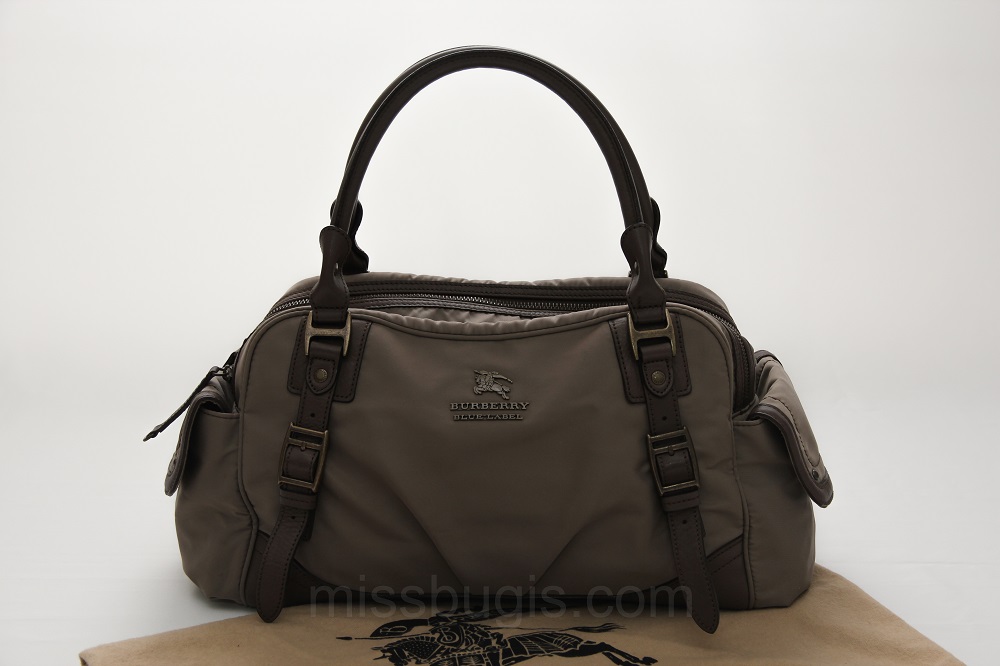 Burberry Blue Label Brown Nylon Bowler