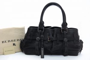 Burberry Black Leather Rowan Satchel