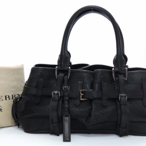 Burberry Black Leather Rowan Satchel