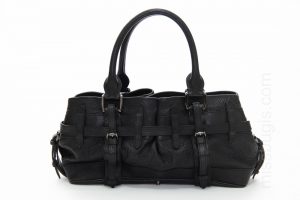 Burberry Black Leather Rowan Satchel