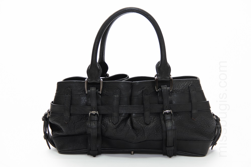 Burberry black satchel on sale