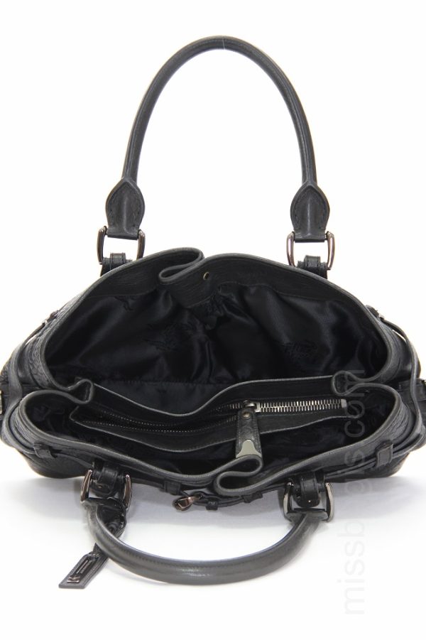 Burberry Black Leather Rowan Satchel