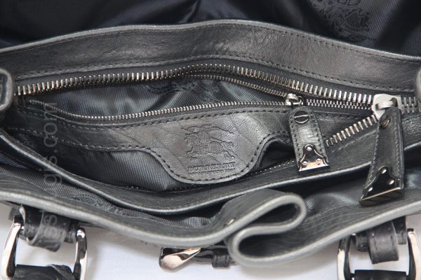 Burberry Black Leather Rowan Satchel