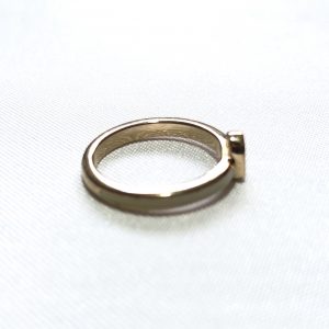 Christian Dior Heart Rhinestone Enamel Gold Plated Ring
