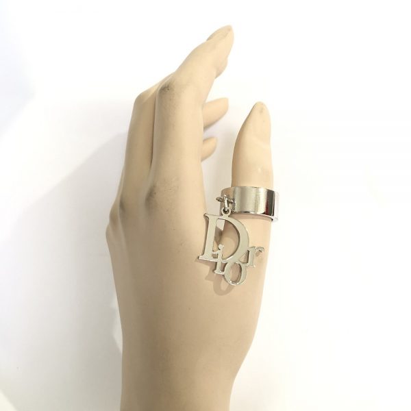 Christian Dior Dangling Charm Palladium Plated Ring