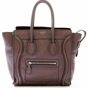 Celine Micro Luggage Pebble Leather Bag