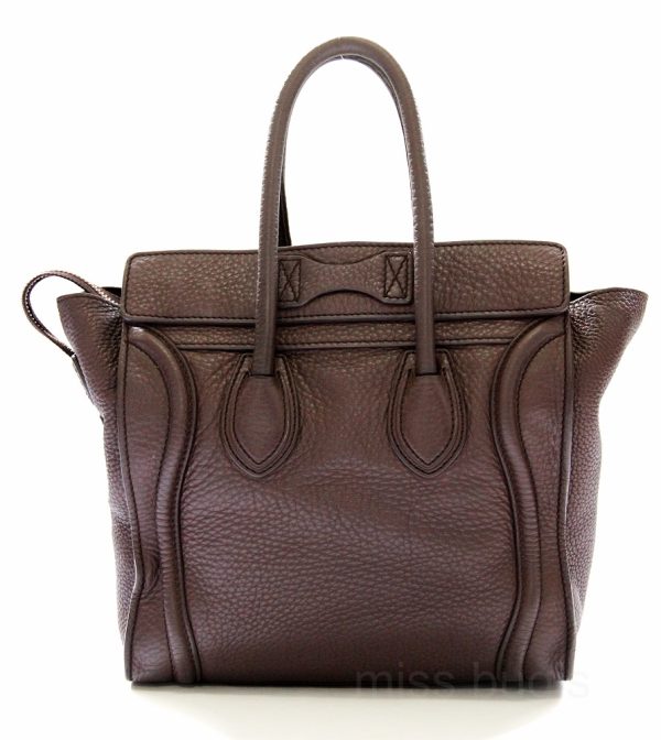 Celine Micro Luggage Pebble Leather Bag