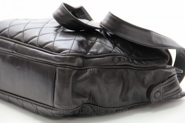 Chanel Black Quilted Lambskin Leather Tote