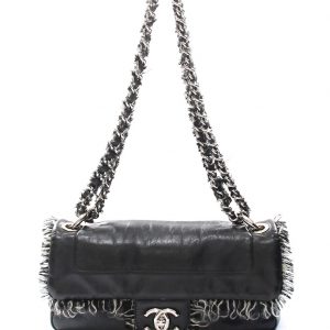 Chanel Funny Tweed Lambskin Leather Flap Bag