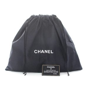 Chanel East West Double Pocket Caviar Leather Bag