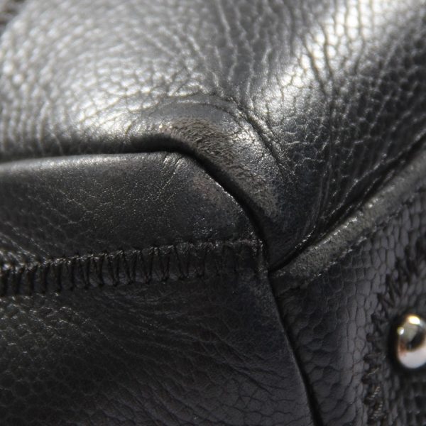 Chanel Black Square Quilted Caviar Leather Satchel