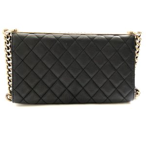 Chanel Black Quilted Leather Rita Flap Bag - Miss Bugis