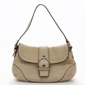 Coach Soft Pebble Leather Shoulder Flap Bag