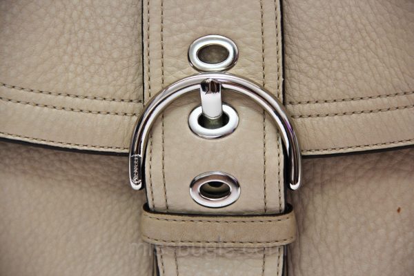 Coach Soft Pebble Leather Shoulder Flap Bag