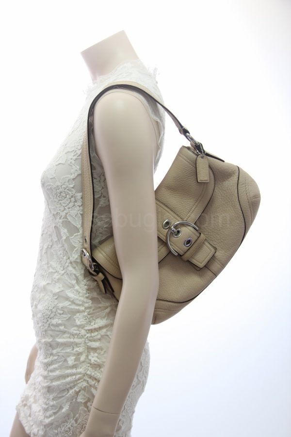 Coach Soft Pebble Leather Shoulder Flap Bag