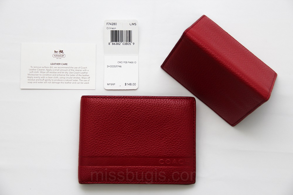 Coach Pebble Leather Wallet