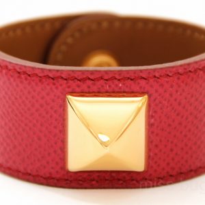 Hermes Medor Courchevel Leather Bracelet