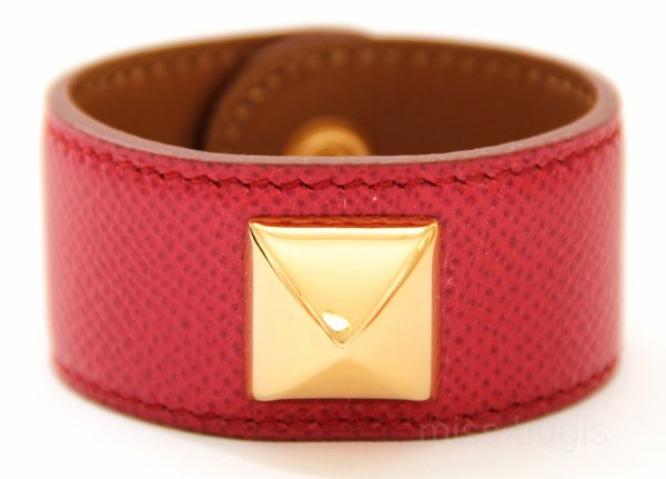 Hermes Medor Courchevel Leather Bracelet