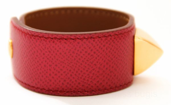 Hermes Medor Courchevel Leather Bracelet