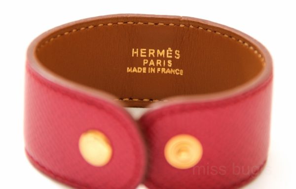 Hermes Medor Courchevel Leather Bracelet