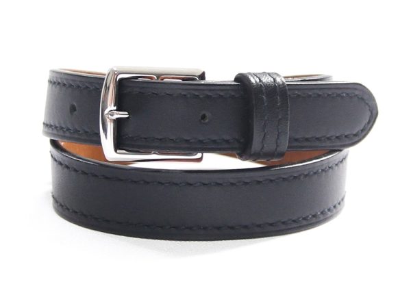 Hermes Etriviere Double Tour Leather Bracelet/Choker