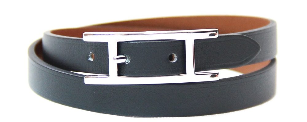 Hermes Behapi Double Tour Leather Bracelet/Choker