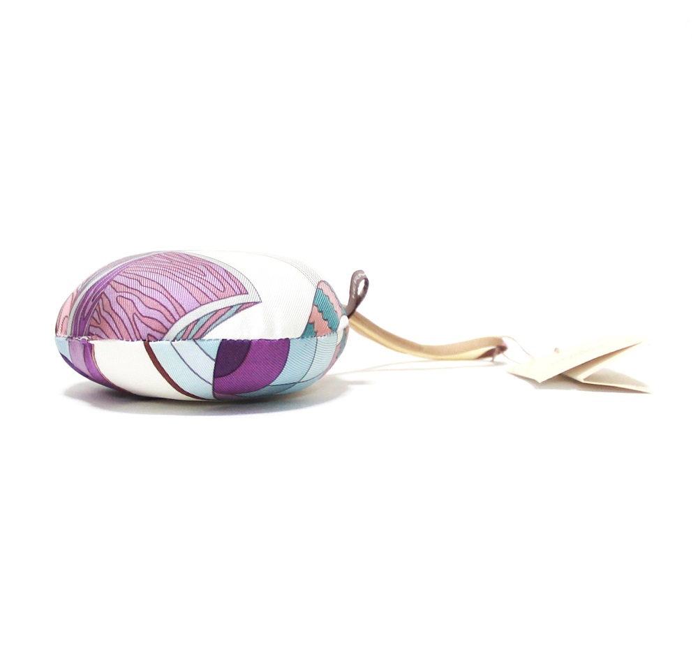 Hermes Multicolore Silk Petit H Circle Bag Charm