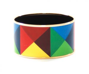 Hermes Printed Enamel Extra Wide Clous De Trompe L'oeil Bangle