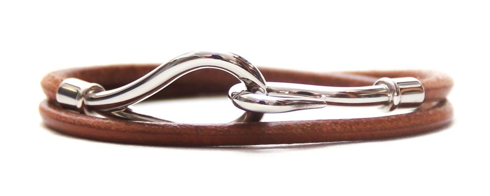 Hermes Jumbo Leather Hook Bracelet/Choker