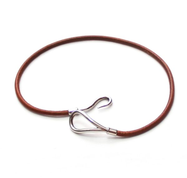 Hermes Jumbo Leather Hook Bracelet/Choker