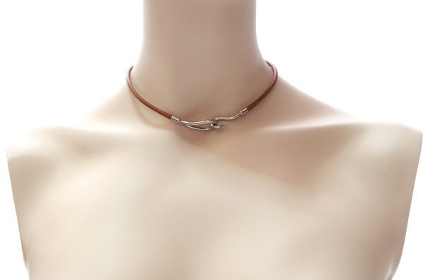 Hermes Jumbo Leather Hook Bracelet/Choker