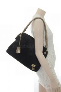 Louis Vuitton Limited Edition Khol Monogram Embossed Suede Wish Bag