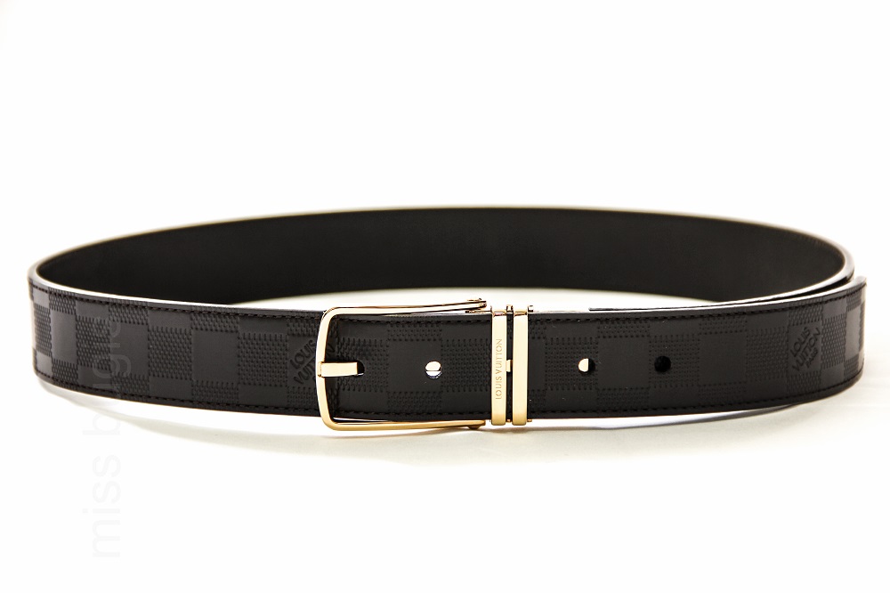 Genuine Leather Black Louis Vuitton Belt