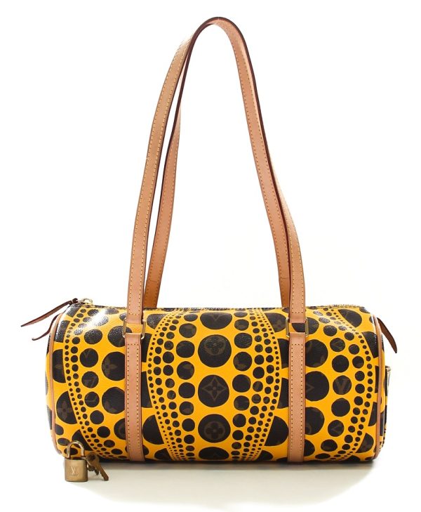 Louis Vuitton Limited Edition Monogram Canvas Tayoi Kusama Pumpkin Dots Papillon Bag