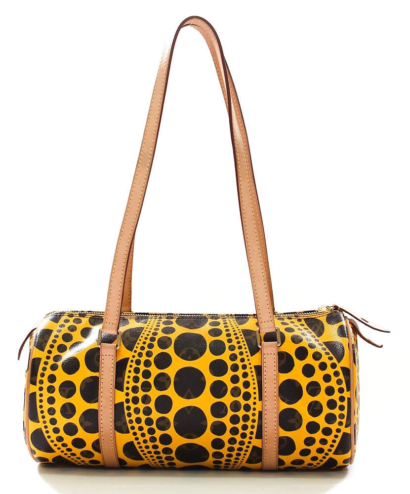 Auth Louis Vuitton Yayoi Kusama PETIT SAC PLAT Mini Tote pumpkin ￼New