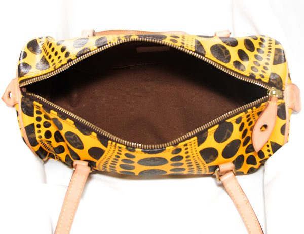 Louis Vuitton Limited Edition Monogram Canvas Tayoi Kusama Pumpkin Dots Papillon Bag