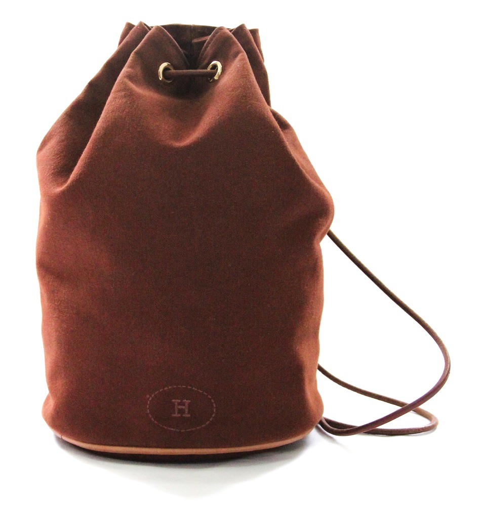 Hermes Canvas Leather Matelot Marcel Backpack