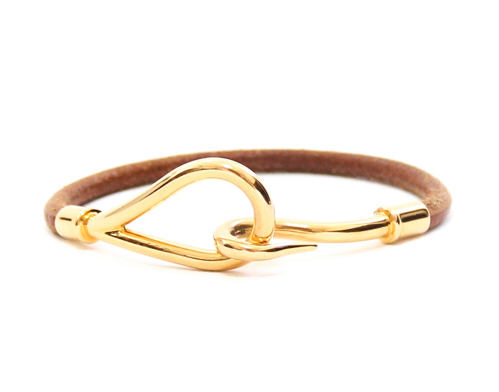 Hermes Jumbo Leather Hook Bracelet