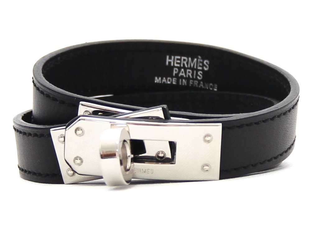 Hermes Kelly Double Tour Leather Bracelet