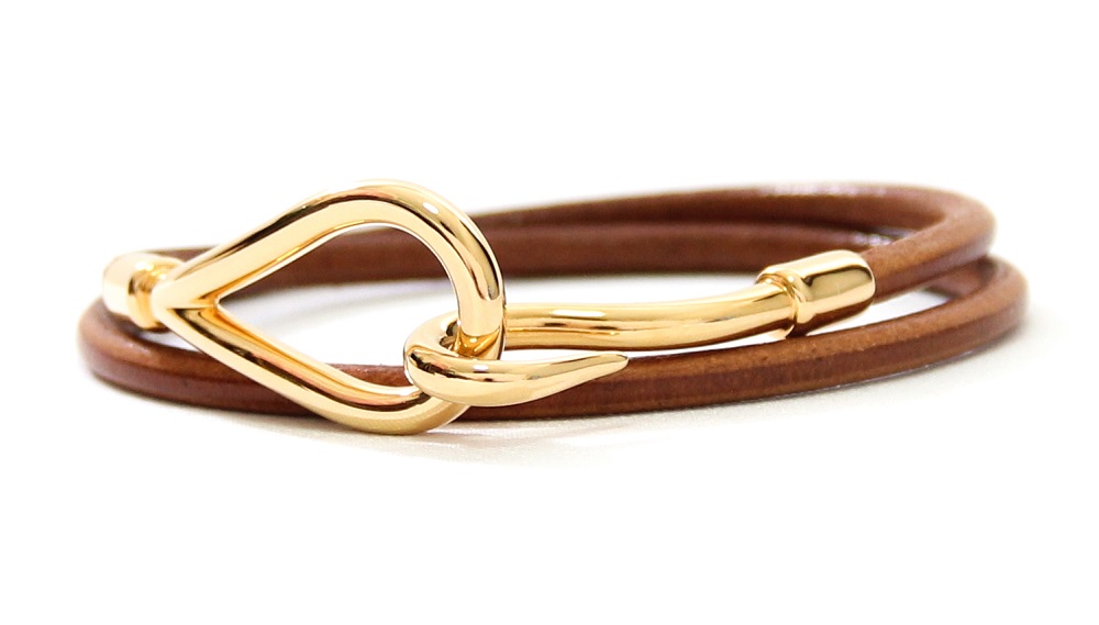 Hermes Jumbo Leather Hook Bracelet/Choker