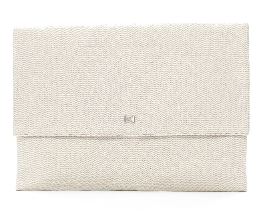 Hermes Toile Herringbone Clutch