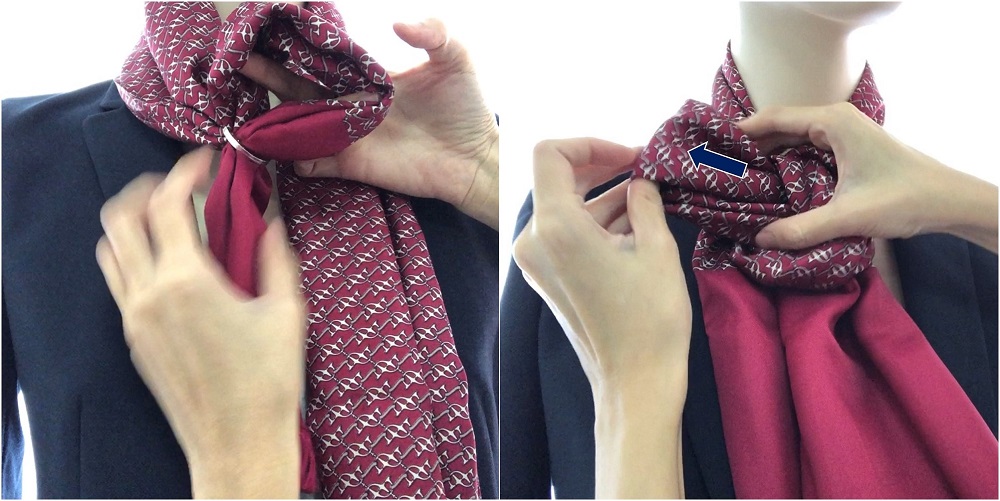 Scarf Tutorial #2: Hermes Silk Scarf with Bulgari Key Chain - Miss