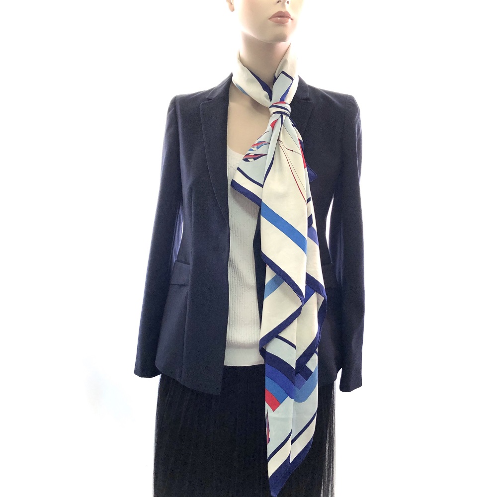 Hermes 90cm Silk Scarf Fluid Tie - Cravate Fluide