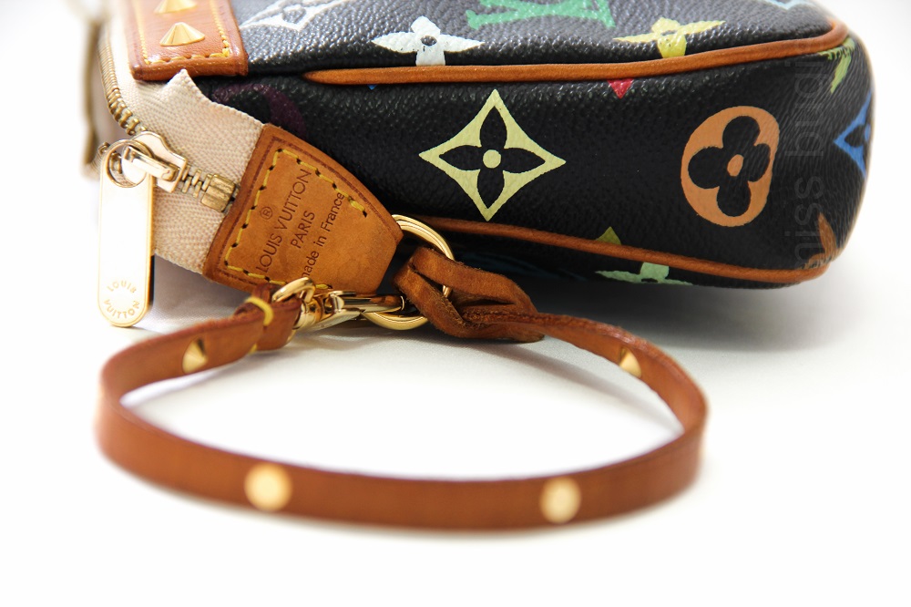 LOUIS VUITTON BLACK MULTICOLOUR MONOGRAM CANVAS BY TAKASHI MURAKAMI POCHETTE