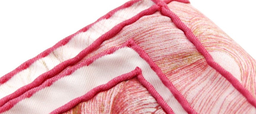 Hermes scarf hand-rolled edge