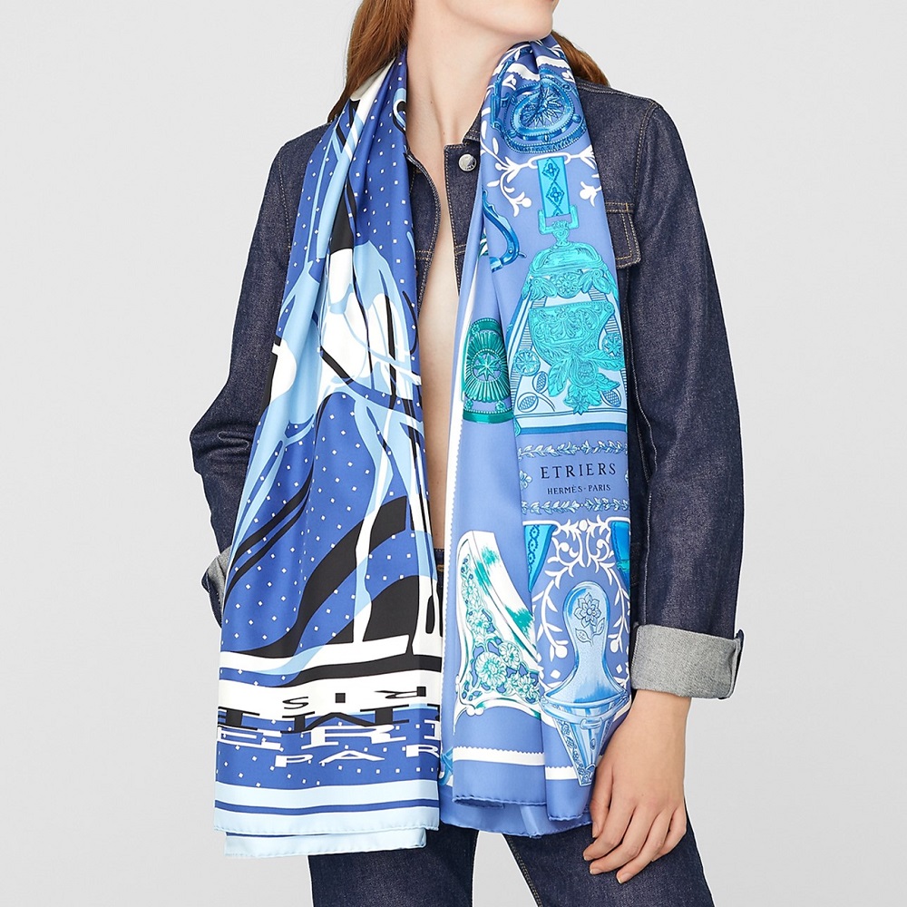 Hermes scarf stole 90 x 180cm