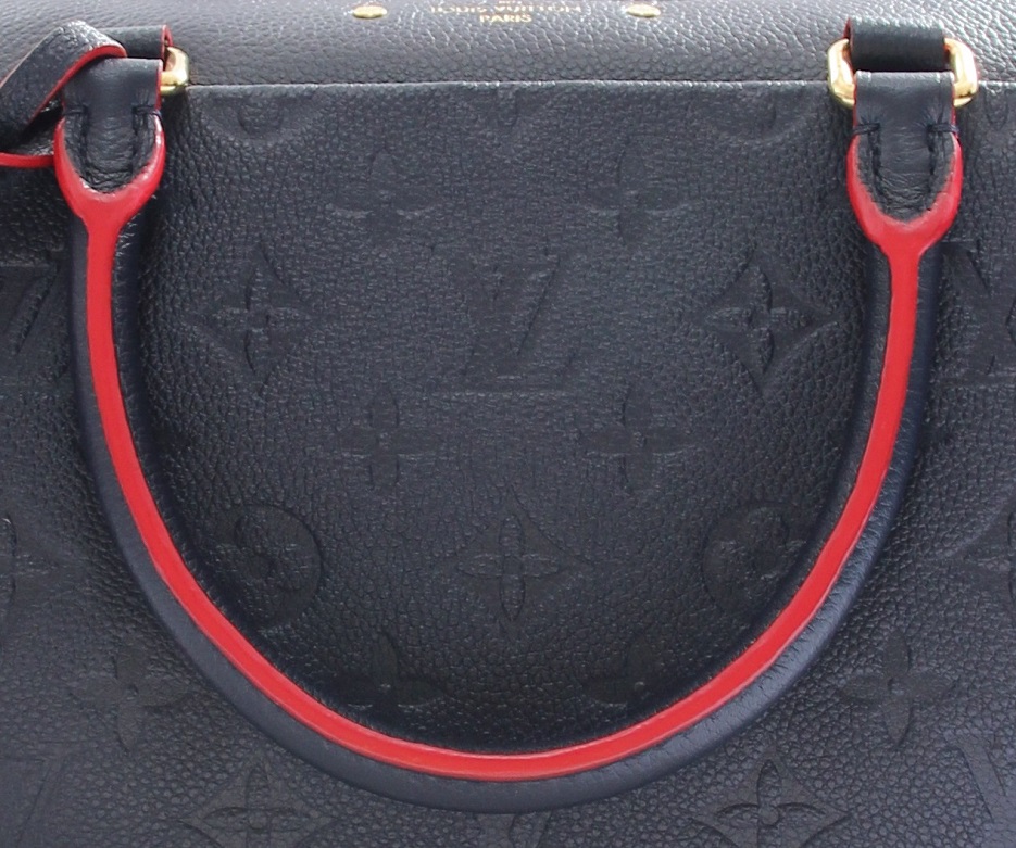 LV Speedy Bandouliere 25 Monogram Empreinte Leather Marine Rouge