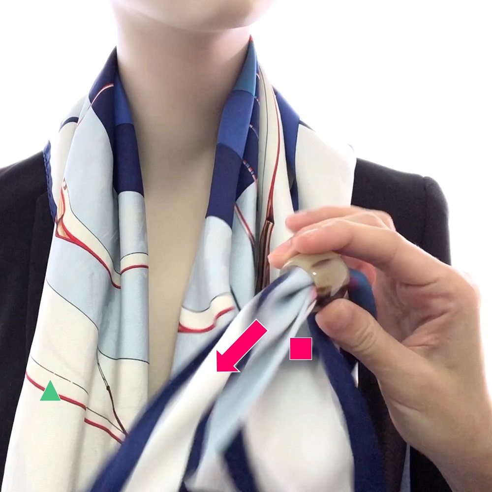 Hermes 90cm Silk Scarf Scout Knot with Ring - Miss Bugis