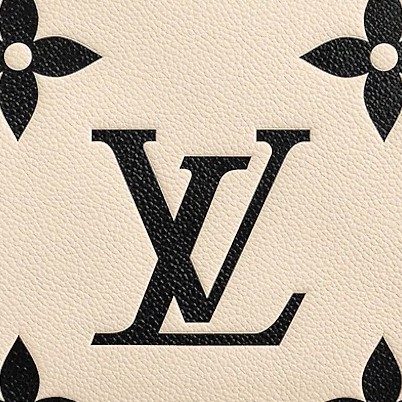 Embossed Extra-Large Monogram Print Black