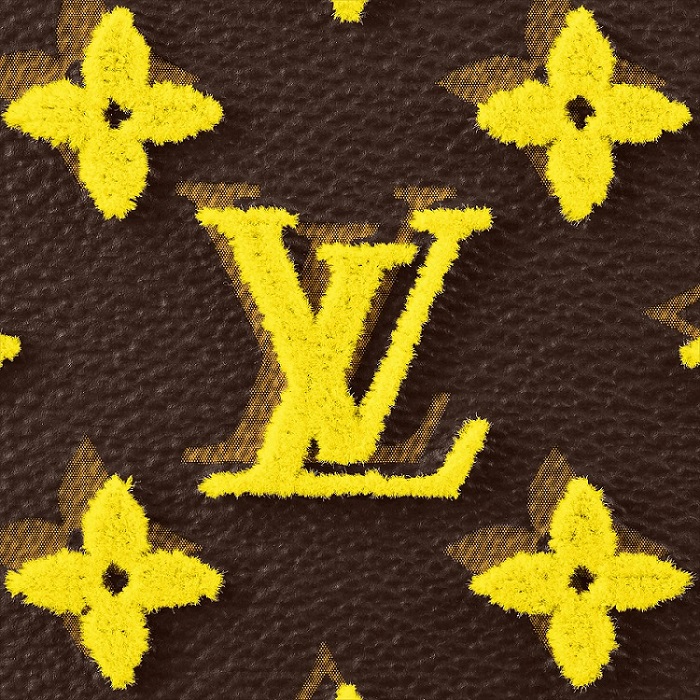 Louis Vuitton Embroidered Monogram Tuffetage Jaune